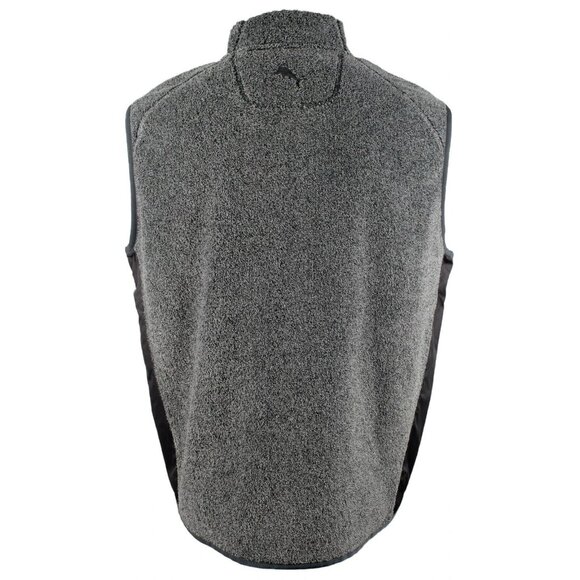 Tommy Bahama Men's Big & Tall 2XB Coal Cascade Cozy Plush Full Zip Vest Pockets - Picture 5 of 6